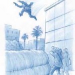 Choc_Amorti_Image1 POURÉVITERLESDOMMAGEScorporelslors d’une chute, la décélération à l’impact ne doit pas dépasser une dizaine de fois l’accélération g de la pesanteur. On en déduit que la distance sur laquelle l’immobilisation se produit, donc l’épais- seur du matelas de réception, doit être au moins égale au dixième de la hauteur de chute. Dessin : B. Vacaro